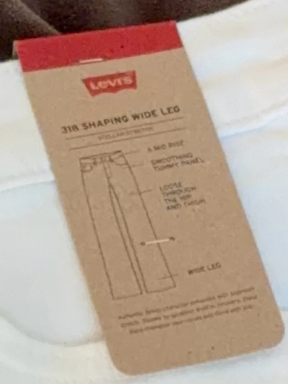 Levi's White 318 Shaping Wide-Leg Mid-Rise Jeans NWOT 29 x 32 - Picture 2 of 7